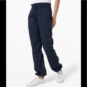 Lululemon Deep U/L True Blue Dance Studio Pants 8